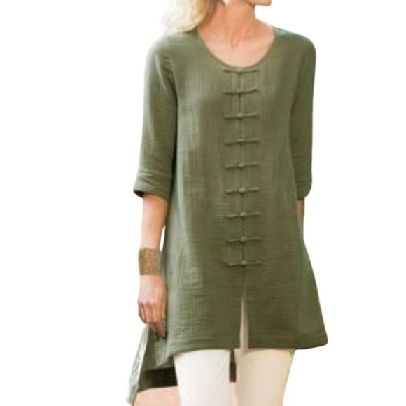 Soft Surroundings Tops - Soft Surroundings Mackenzie Tunic Size Small Green